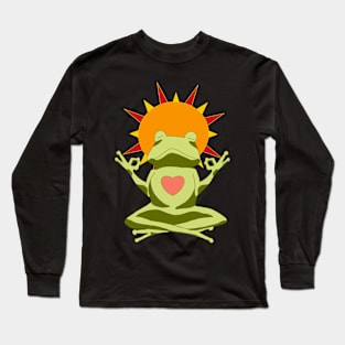 Frog Meditating under the Sun Long Sleeve T-Shirt